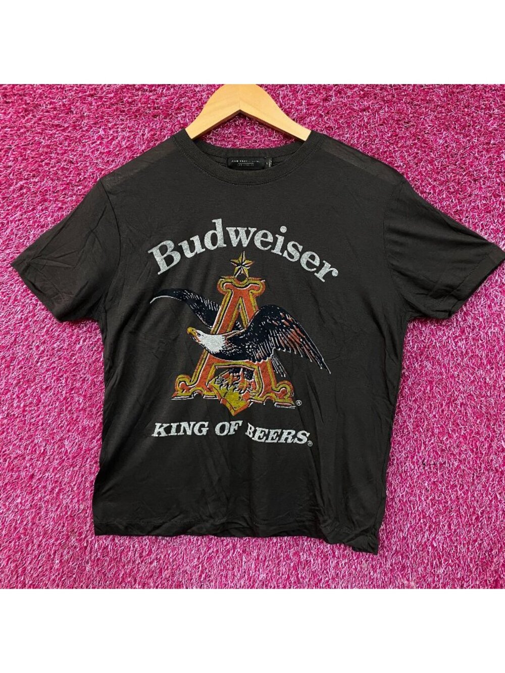 Budweiser King Of Beer American Bald Eagle Logo T-Shirt XS